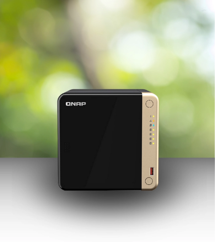 QNAP network attached storage device for data management