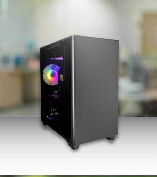TrinONE Clutch Mainstream Esports Tower with Intel branding
